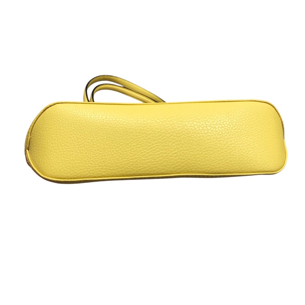 Anne Klein yellow shoulder bag with top zipper closure - Picture 4 of 10